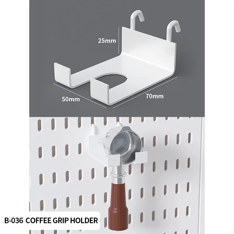 Nordic-Style Display Shelf Background Wall Storage Board: Simple Drilled Room Creative Wall Storage Pegboard Wall Combination