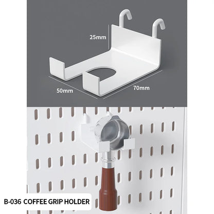 Nordic-Style Display Shelf Background Wall Storage Board: Simple Drilled Room Creative Wall Storage Pegboard Wall Combination
