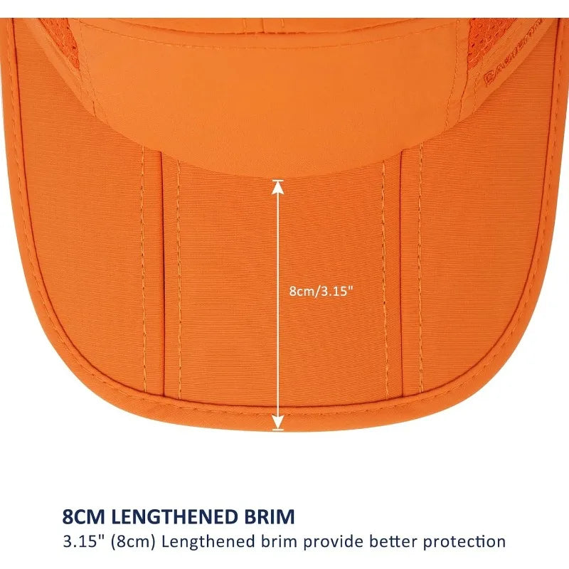 GADIEMKENSD Men Women Folding Climbing Peaked Cap Baseball Cap Outdoor Breathable Camping Hiking Quick Drying Trekking Sun Hat