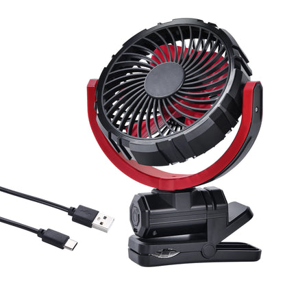 Hipacool Car Cooling Clamp Fan 2000mAh USB Rechargeable Fan Burshless Cooler 900° Rotatable Portable Cooling Tool Car Electronic