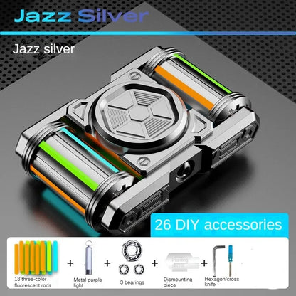 Tank 101 Metal Edc Cut Finger Fidget Toy  Spinner Black Technology Decompression Artifact Boy Play Toy Creative Gift Fidget Toy