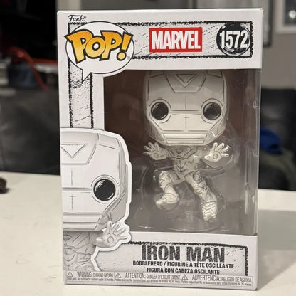 Funko POP Marvel Hand-Drawn Sketch Version Scarlet Witch Iron Man Spider-Man Wolverine Figure Collectible Ornament Toy Gift