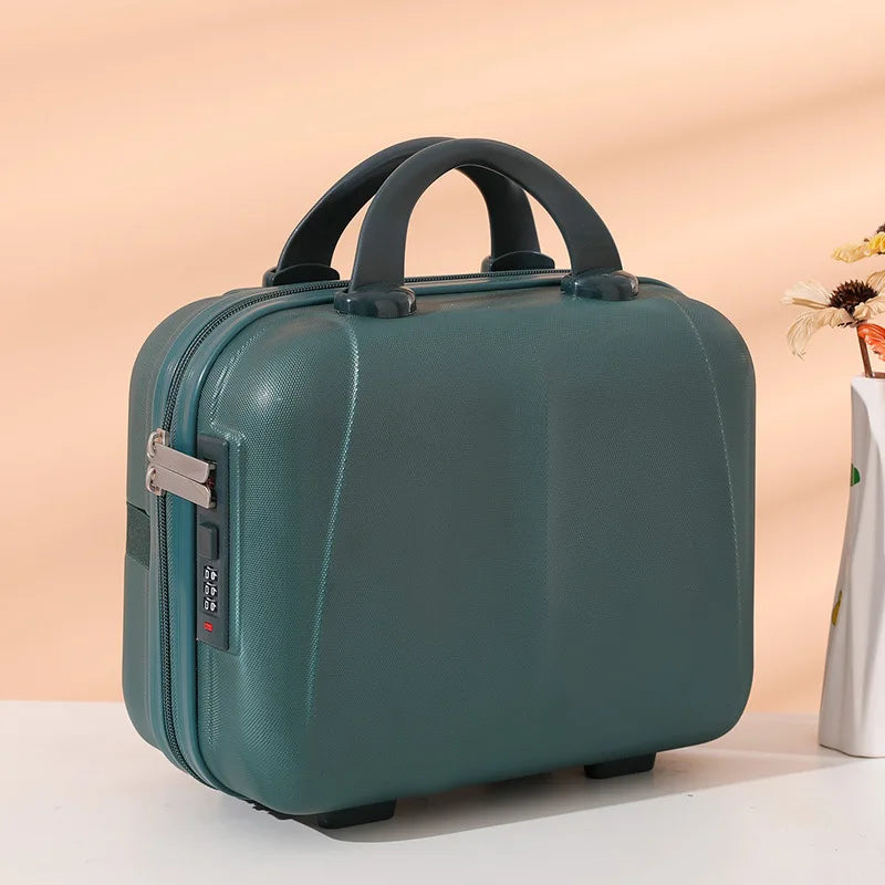 Portable Hand Suitcase With Password Lock Makeup Storage Bag Boarding Luggage Organizer Case Travel Cosmetic Box Festival Gift