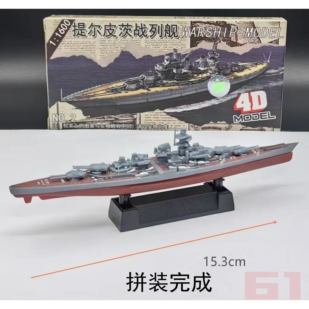 4D Assembled Ship Model Liaoning Battleship Modern Class Battleship Aircraft Carrier Model Military Warship Model Toy