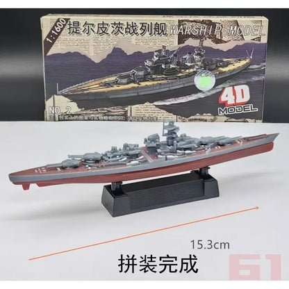 4D Assembled Ship Model Liaoning Battleship Modern Class Battleship Aircraft Carrier Model Military Warship Model Toy