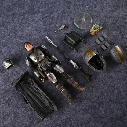 Star Wars The Black Series - Din Djarin The Mandalorian and The Child Baby Yoda Joints Moveable Action Figure Model Toys
