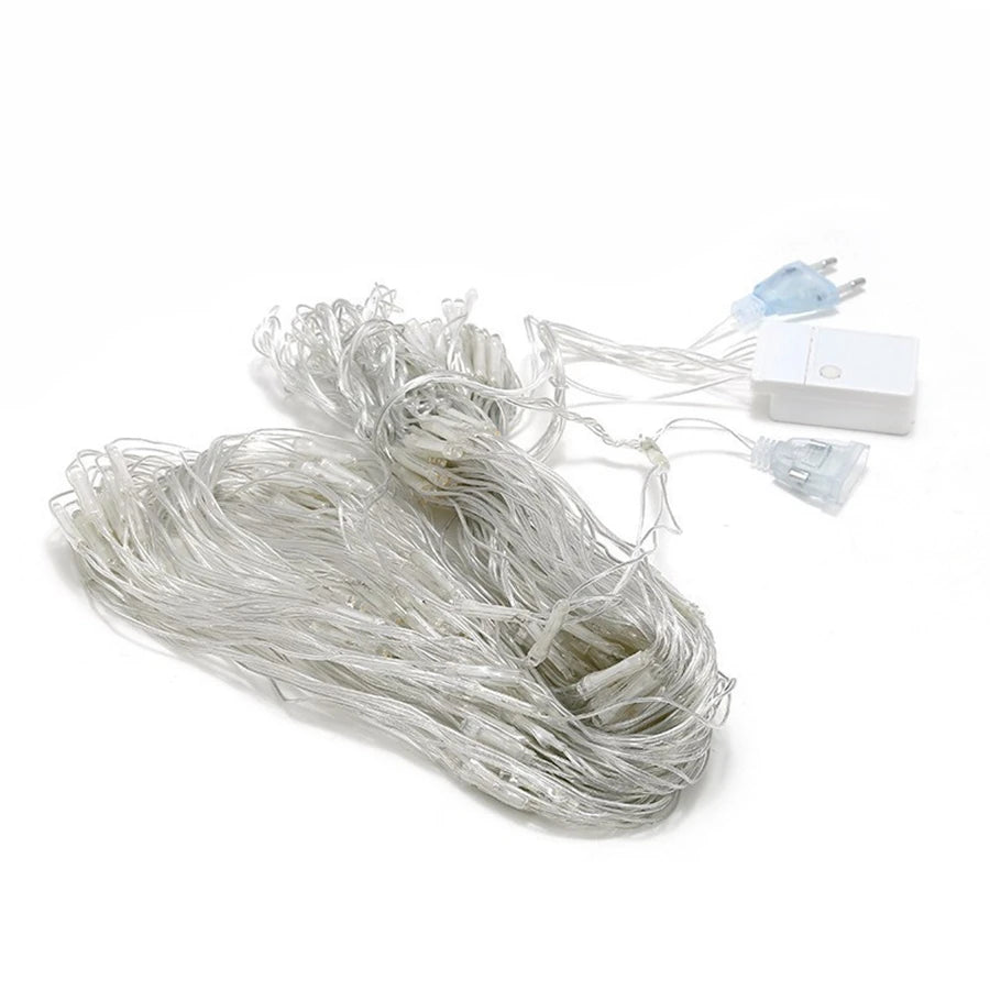 3mx3m 2mx2m 1.5mX1.5m Christmas Garlands LED String Christmas Net Light Fairy Xmas Party Garden Wedding Decoration Curtain Light