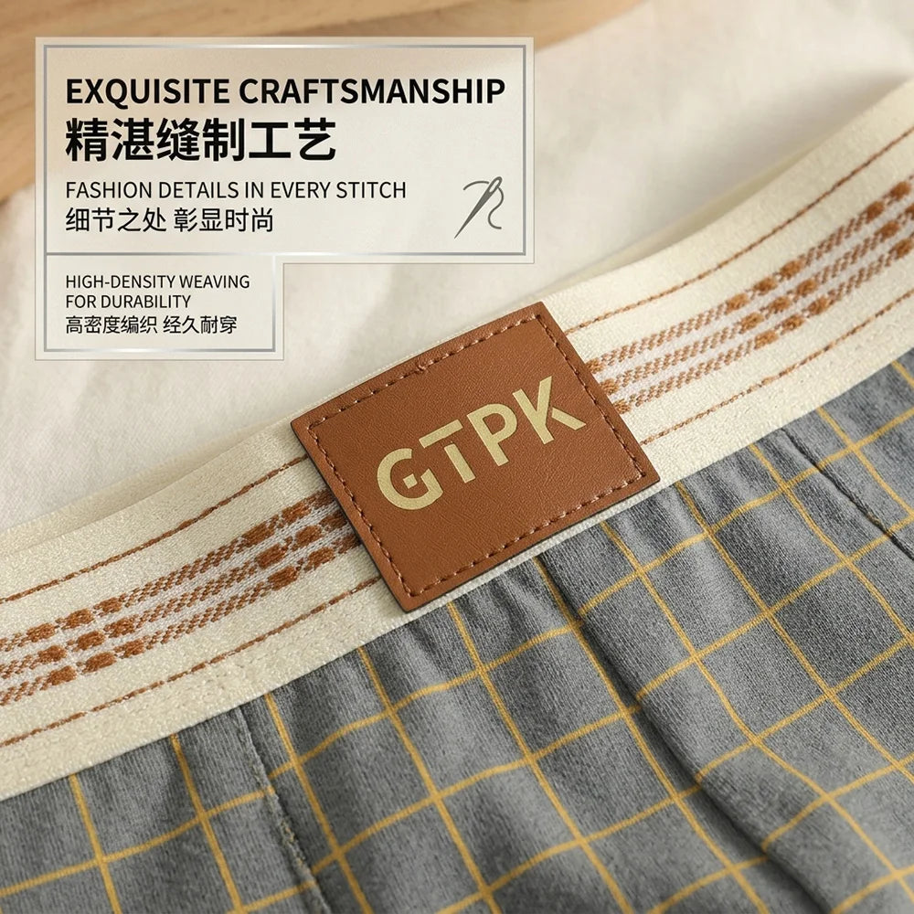 1/3PCS 95% Cotton Classtic Plaid Women's Lingerie Breathable Mesh Crotch Underwear Arrival Soft High Elastic Lingerie for Woman