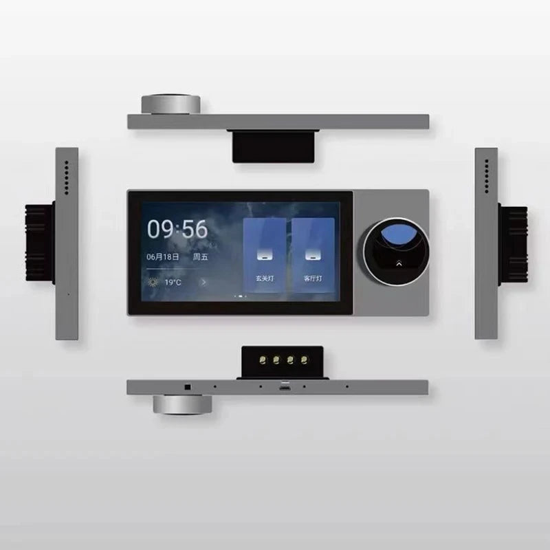 Smart Tuya Control Panel 6-inch Smart Home Multi-functional Touch Screen In-wall Central Control for Intelligent Device Scene