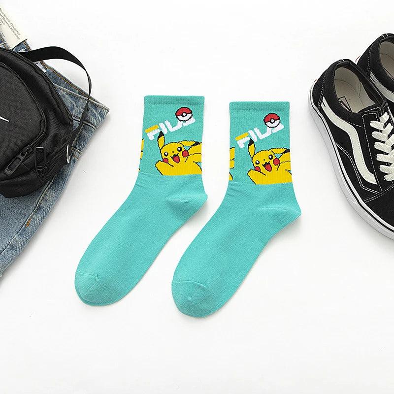 Bandai Cartoon Socks Men Women Christmas Halloween Hip Hop Street Fashion Inspired Novelty Funny Casual Crew Socks