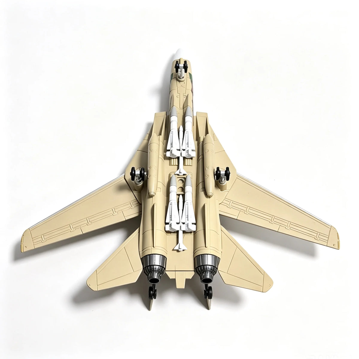 Tomcat Desert Camo Fighter Jet Building Block Model  Hobby Collectible Display Toy Gift for Boys