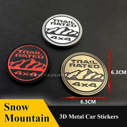 3D Metal Emblem 4X4 Trail Rated Badge High Country Logo Stickers For Jeep Wrangler Patriot Car Styling Car Stickers Accessories