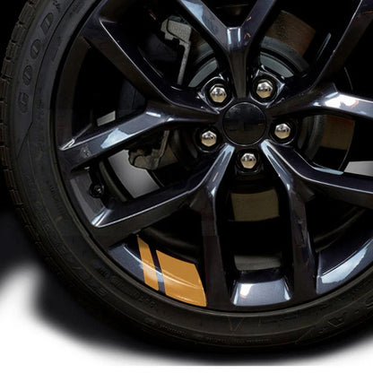 6PCS Reflective Car Wheel Decal Sticker Pressure Adhesive Auto Red Accessories Car Stickers Wheel Hub Decals