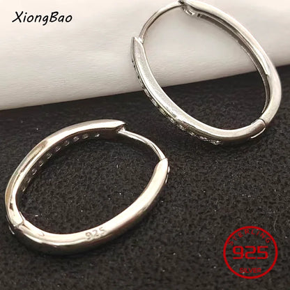 925 Sterling Silver Geometry Asymmetric Earring for Women Girl Simple Office Jewelry Gift Dropshipping