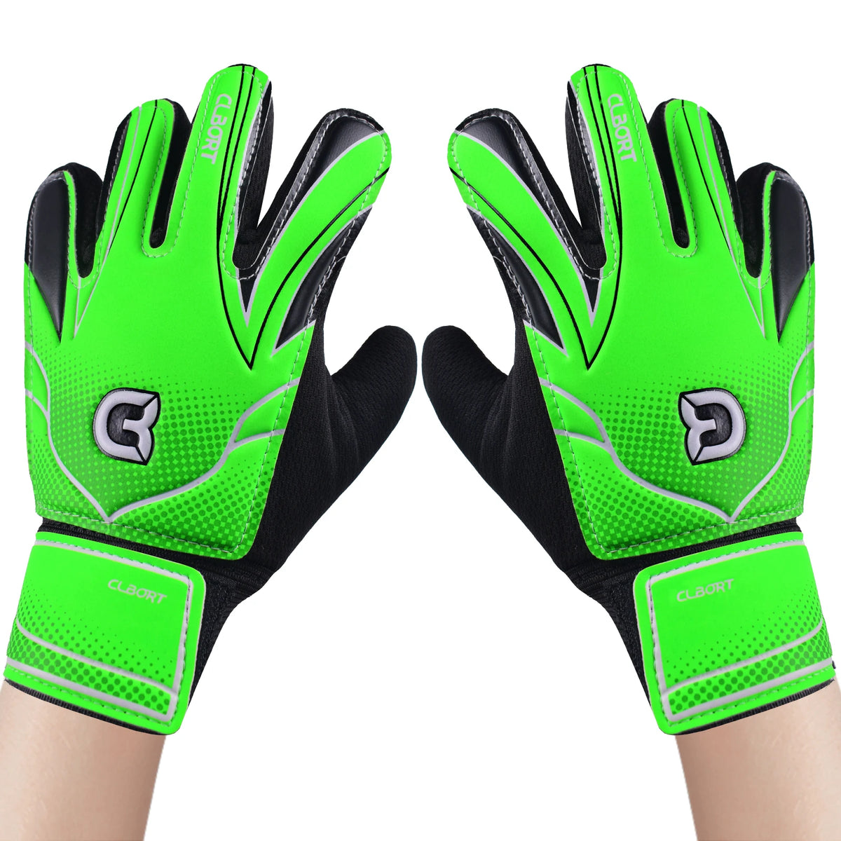 1 pair Non-Slip Soccer Goalie Gloves with Double Wrist Protection
