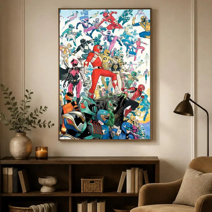 Mighty Morphin Power Rangers Poster PP Paper Decorative Wall Art for Living RoomsBedrooms Bars Cafes Stylish Home Decor Gift