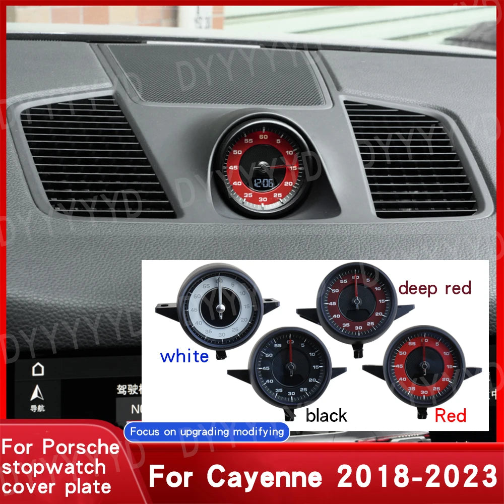 For Porsche Cayenne 9Y0 Stopwatch 2018-2023 Interior Dashboard Central Sportchrono Clock Compass Electronic Meter Accessional