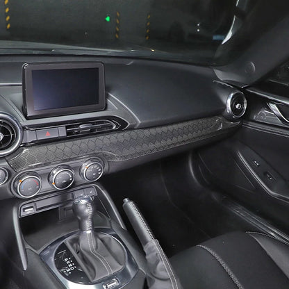 For Mazda MX-5 ND Miata Fiat/Abarth 124 2016-2026 Real Carbon Fiber Car Center Console Dashboard Cover Interior Accessories L/R