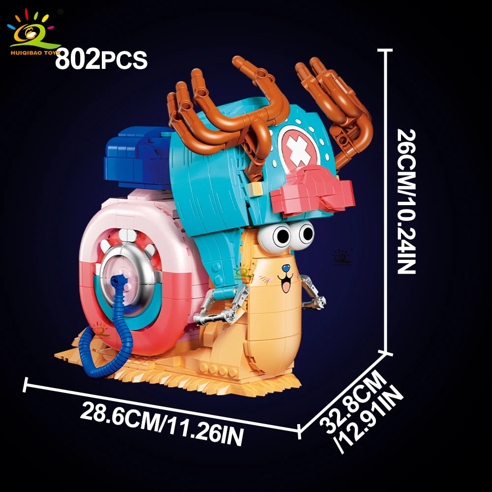 HUIQIBAO MOC Snail Insect Model Building Block Phone Bug Series Bricks Set Construction Toy For Children Desk Home Decoration
