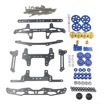 1SET Tamiya Four-Wheel Drive Vehicle VZ Chassis Modification Kit - Advanced Off-Road Lightweight Upgrade Accessories DIY 4WD