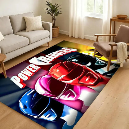 TV M-Mighty M-MorphinS Power Rangers Thickened Absorbent Non-Slip Floor Mat Bedroom Living Room Door Mat Flannel Rug