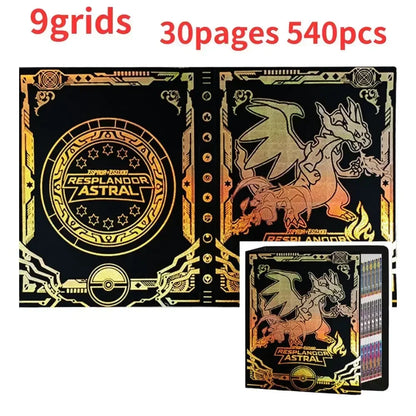 9 Pocket Cards Album Holder Cartoon 432 Card Anime Map Game Collection Binder Book Folder Top Toys Gift for Kids