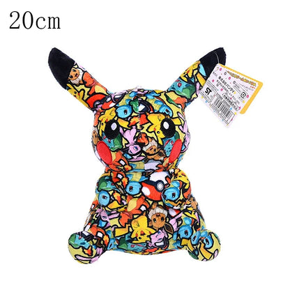 Pokemon Dark Lightning Graffiti Pikachu Pichu Cute Cartoon Anime Figure Stuffed Plush Dolls Toys Girl Kids Birthday Xmas Gifts