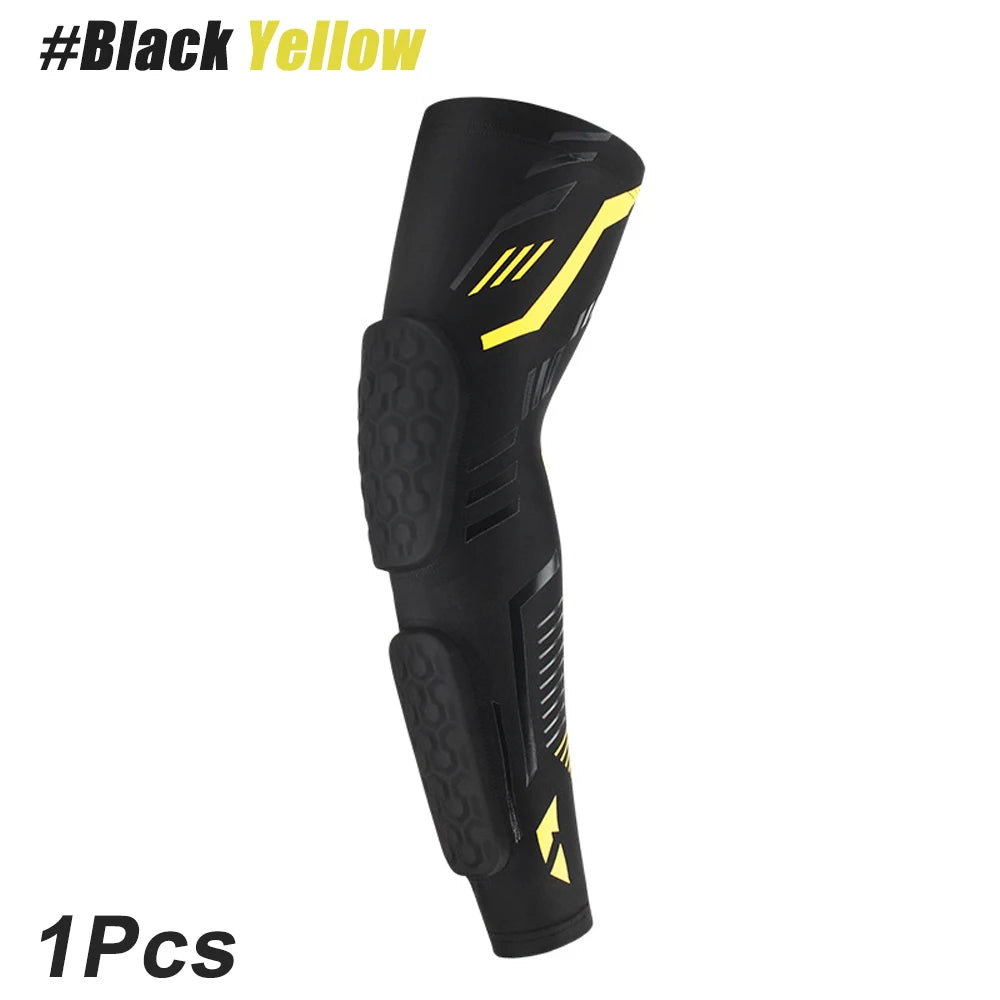 1 Pcs Professional Padded Arm Sleeves, Youth and Adult Elbow Forearm Crashproof Pads for Football Basketball Volleyball Soccer