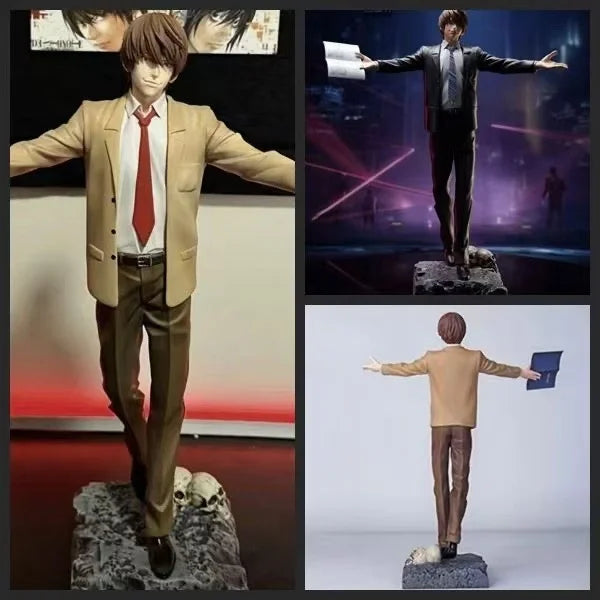 Death Note Yagami Light Figure, Suit-Wearing Statue Model with Open Arms, Death Note Anime Merchandise, Decorative Gift, Collectible Statue