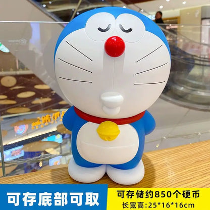 Large Size Doraemon Action Figures Toys Anime Kawaii Piggy Bank Pvc Figurines Decoration Model Toy Statue Decor Birthday Gifts