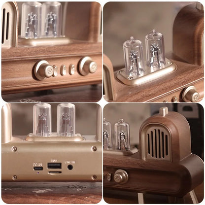 New AS33 Retro Wireless Bluetooth Speaker with USB Flash Drive Support Outdoor Desktop Ornament Audio Card Compatible