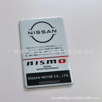 8x5cm Metal Badge Sticker for Nissan Nismo Sentra Sylphy GTR Almera Xterra Tiida Qashqai Versa Altima Rogue GTR Leaf Patrol Juke