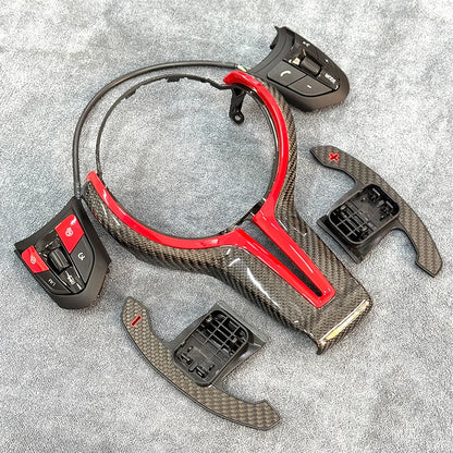M power Steering Wheel Covers Car Carbon Fiber M sport Steering Wheel Trim for BMW M2 F87 M3 F80 M4 F82 M5 F10 M6 F06