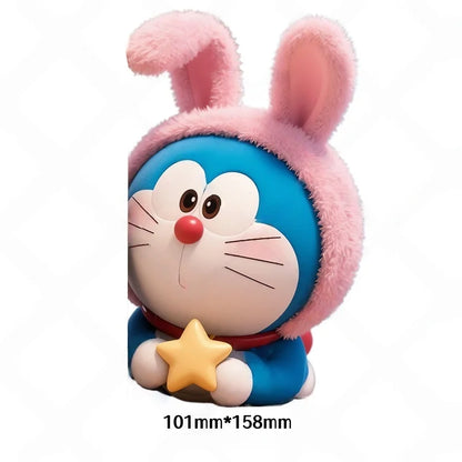 Doraemon cartoon anime car side and rear window glass sticker decoration,electric motorcycle body scratch cover creative sticker