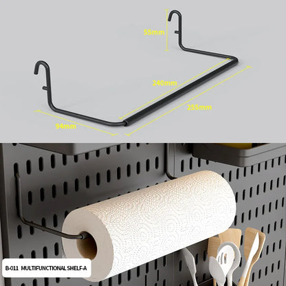 No-Drill Gaming Room Pegboard, Wall Organizer for Controller, Headphone & Keyboard Stand, Multi-Functional Display Storage Rack