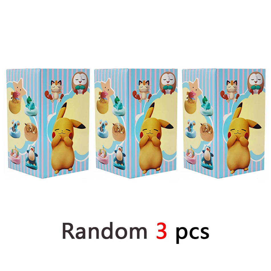 Anime Pokémon Blind Box Model Figure 1-12 Pcs Pikachu Sleep Series Interior Hand Sleeping Position Toys Gift for Sfriends