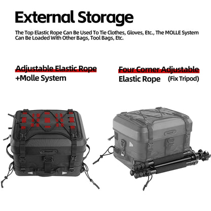 Rhinowalk Motorcycle Tail Dry Bag Waterproof Motor Rear Seat Bag Camera Or Cooler Bag Motorcycle Hard Case Luggage Helmet Bag
