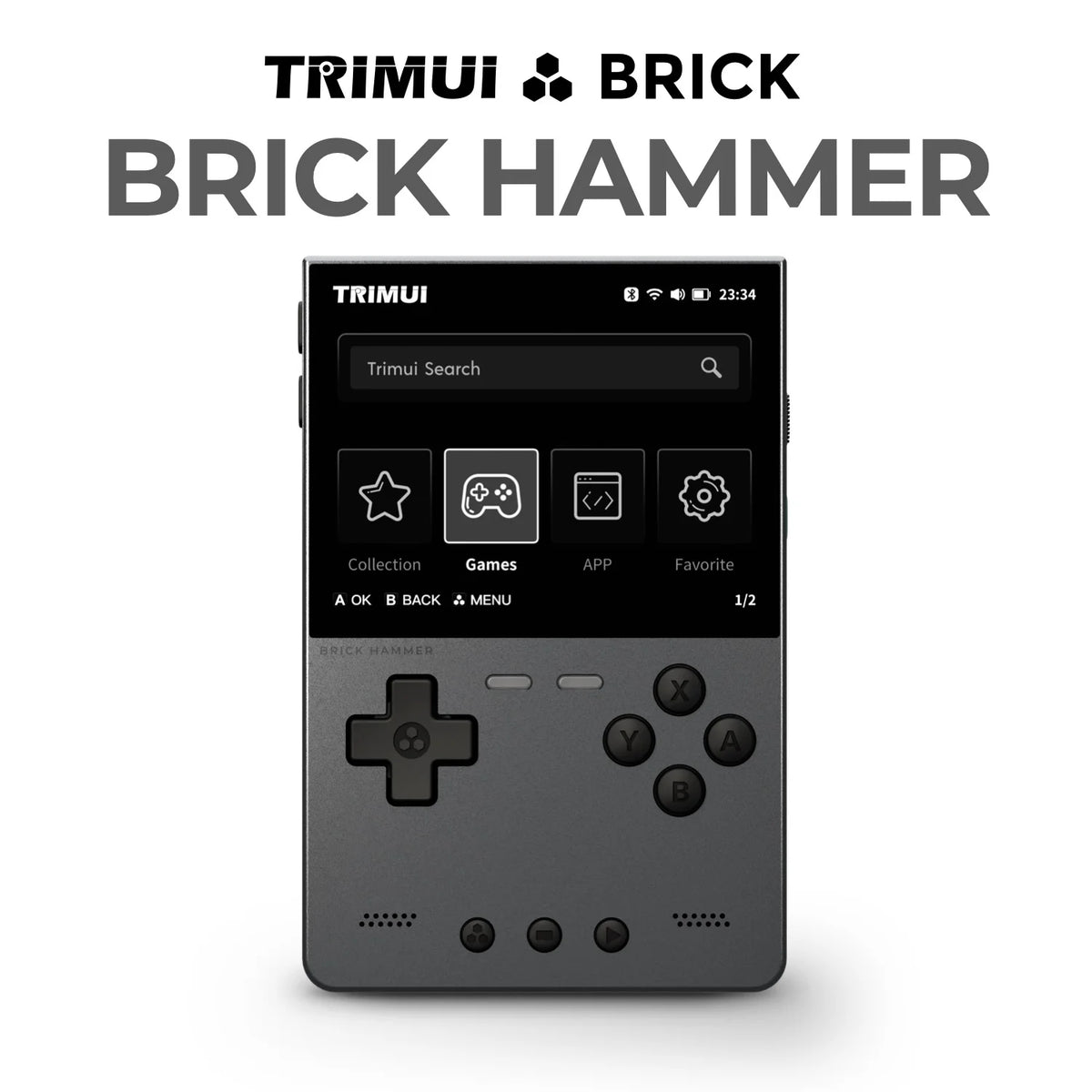 Metal Body Trimui Brick Hammer Console - 3.2" Ultra-Clear IPS Screen 3000mAh Open Source Handheld Retro Game Machine best Gift