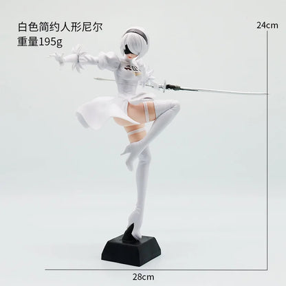 Nier Automata Yorha 2b Figure Anime Game Pvc Collectible Statue Pc Case Decoration Desktop Ornament Action Figure Model Toy Gift