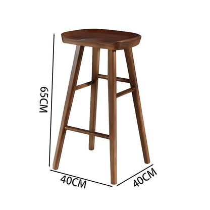 Nordic Bar Chair, Bar Stool, Solid Wood Home Chair, High Stool, Mobile Phone Store Stool, Modern Minimalist Bar Chair, Bar Stool
