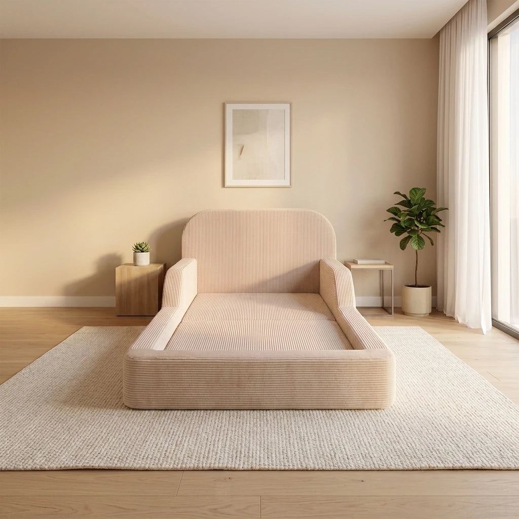Hot Sale Montessori Foam Floor Bed for Children Bedroom Furniture Safe Kids Soft Frame Beds With Sponge Mattress Pre-Assembled