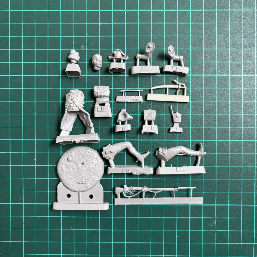 54mm resin unpainted model kit, military theme, Prussian musketeer unassembled and unpainted GK