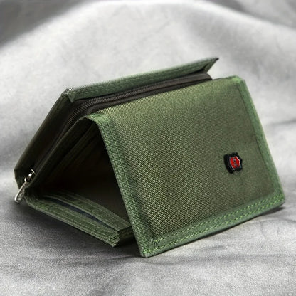 Korean Version, Wallet Zipper Coin Bag Multi-Function Classic Hot Wallet Khaki Card Bag Folding