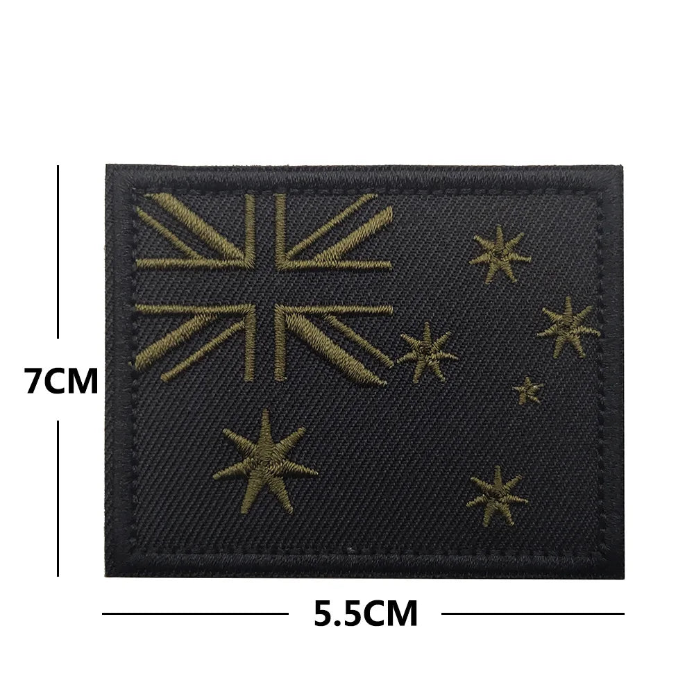 Australia Flg Australia Flag PVC Embroidery Armband Velcro Morale Badge Backpack Patch Stick on clothes backpacks
