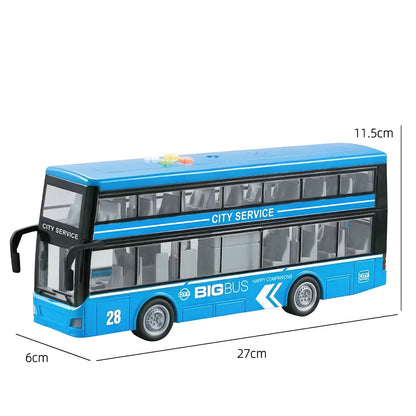 Large Size Light Music Inertia Bus Model Pull Back Cars Simulation Bus High Quality Drop-resistant Educational Toys Gifts