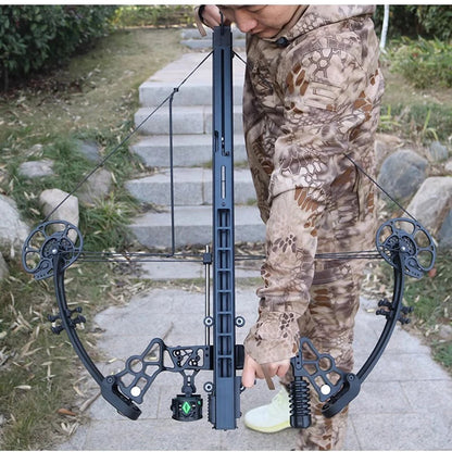 Powerful Compound Bow Metal Shooting Catapult Continuous Fire Magazine Steel Ball  for Right Hand  Single String Bow