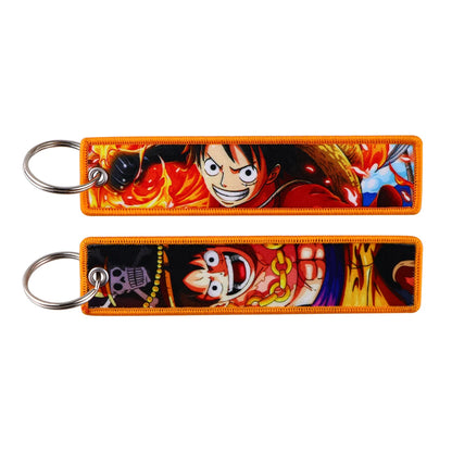 Cool Man Embroidery Key Fobs Keychains for Women Anime Key Tags Keyring Accessories Toys Gift