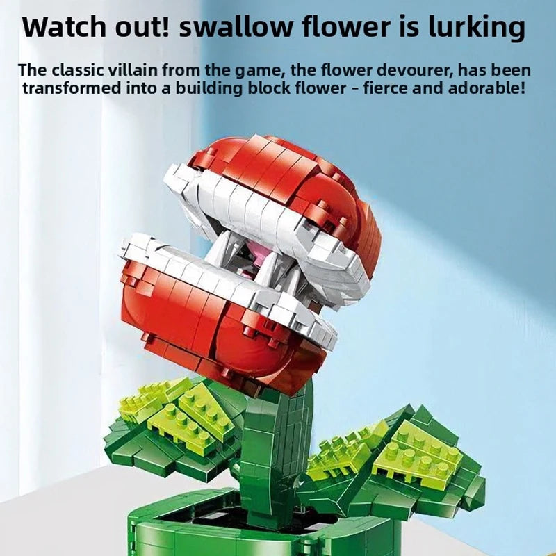 Lega Flowers Anime Model Building Blocks Toy 2026 New Chomper Flame Flower Bomber star Building blocks Model Children Gifts