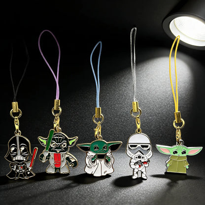 Star Wars 5pcs Phone Chain Lanyard Set - Unisex Stormtrooper Darth Vader Cute Anti-Loss Cellphone Keychain Charm Jewelry Gift