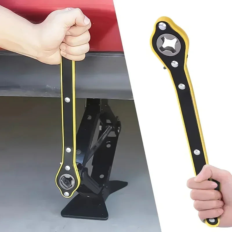 Car Scissor Jack with Wrench Auto Emergency Crank Lift Stand Labor-Saving Repair and Tire Replacement Tool for SUV Vehicle